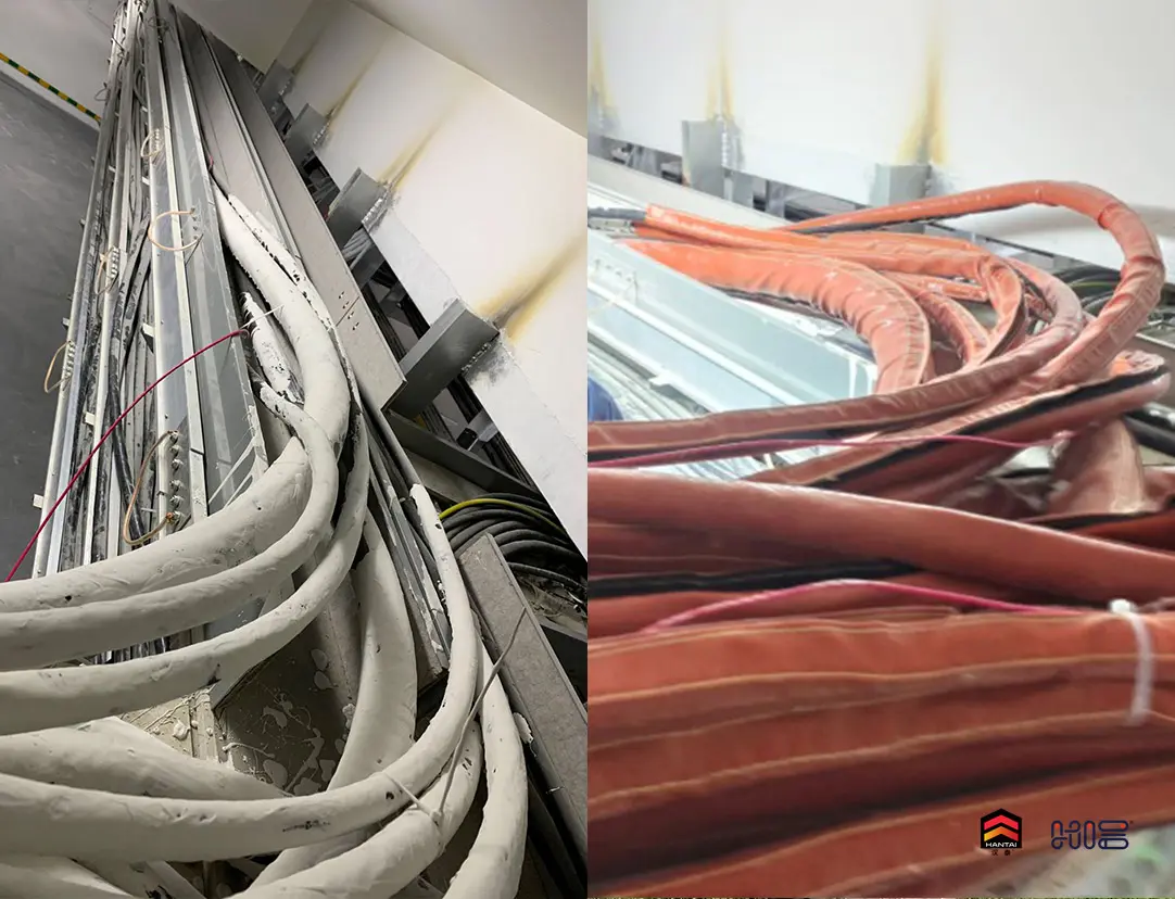Field installation of high temperature Velcro firesleeve