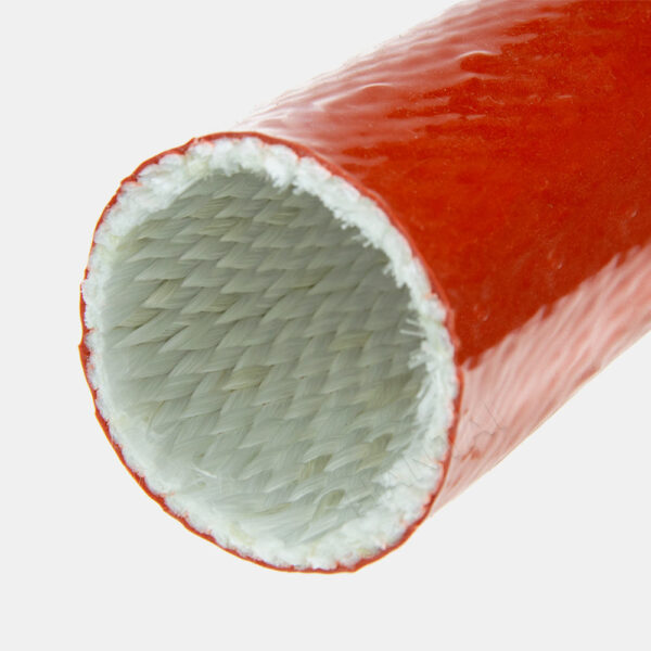 Close-Up of Firesleeve Standard Fiberglass Weave - Tight Braiding for Enhanced Durability and Flexibility