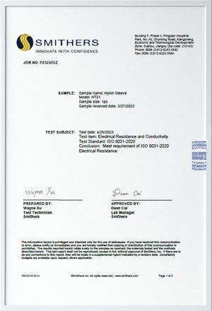 Electrical Resistance and Conductivity test report