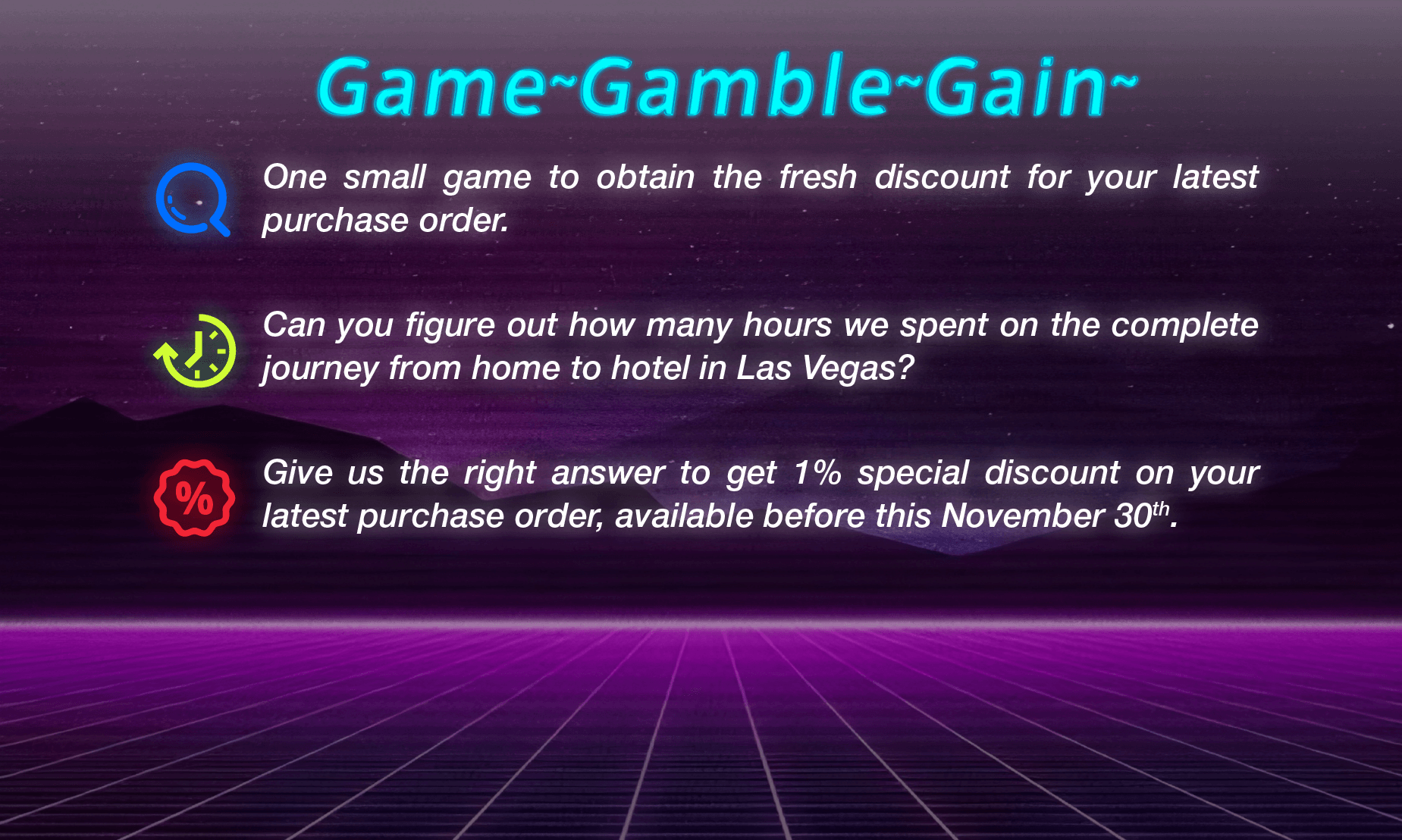 Game~Gamble~Gain~