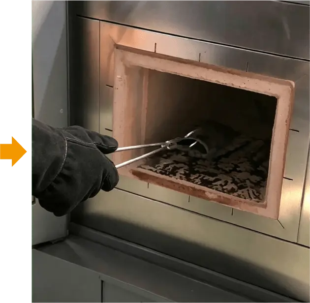 Firesleeve samples exposed to 350°C muffle furnace test