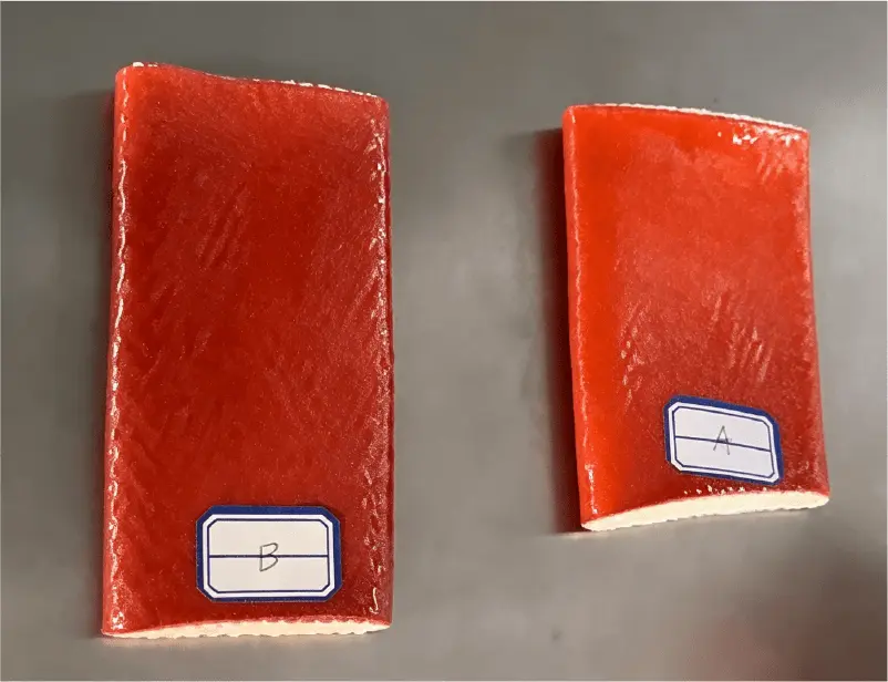 HANTAI Firesleeve and market sample before furnace exposure test