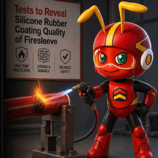 HANTAI firesleeve flame exposure test preview